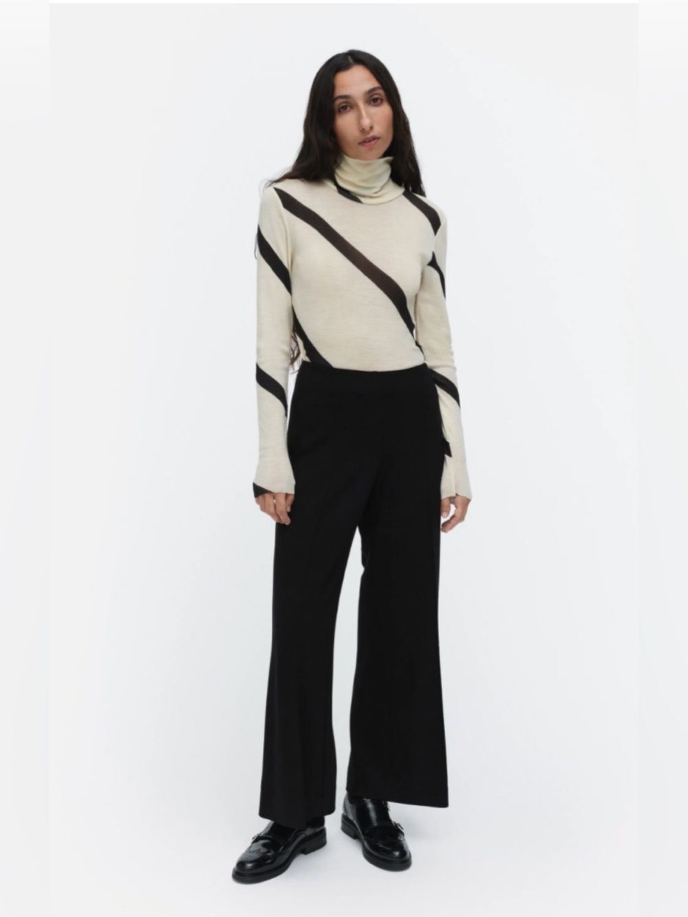 Marimekko NOTKEA SOLID VISCOSE WOOL TROUSERS